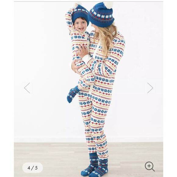 Hanna Andersson Other - Hanna Andersson Adult Unisex Fair Isle Holiday Union Suit One Piece Pajamas Med